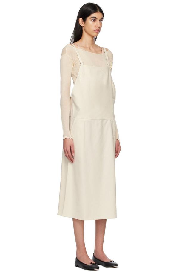 Baserange Long Strap Overall Midi Dress - Undyed | Garmentory Baserange Long Strap Overall Midi Dress - Undyed | Garmentory