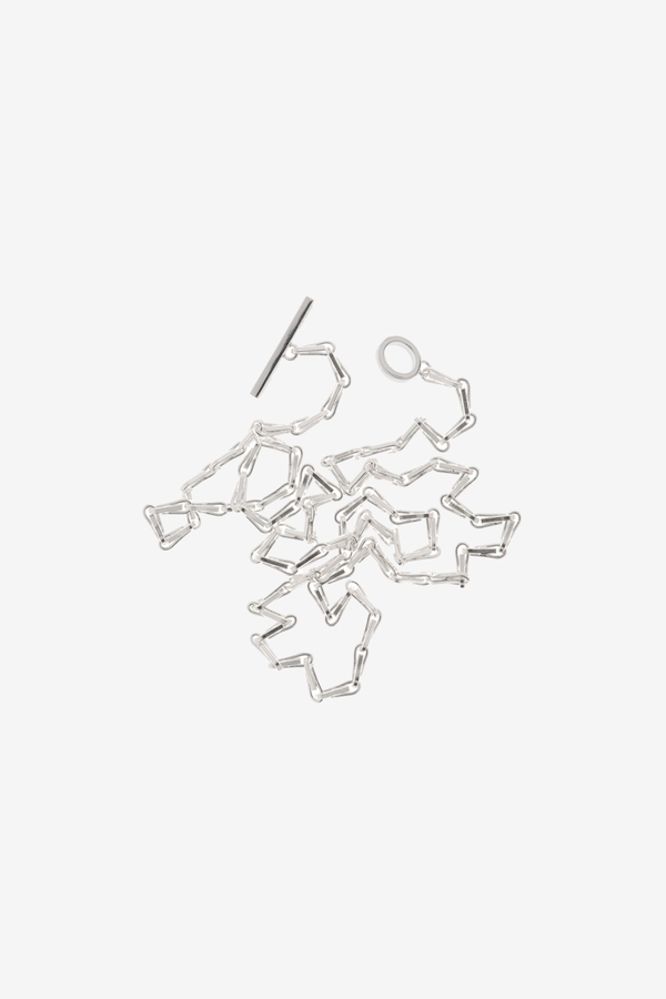 All Blues 42cm Fold Necklace - Polished Silver | Garmentory