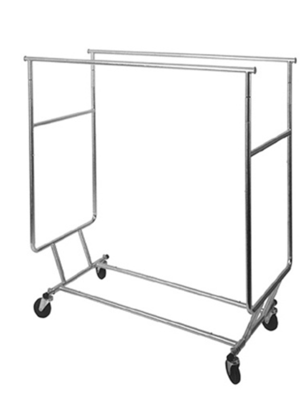 Double Rail Collapsible Rolling Rack *Must be purchased instore and
