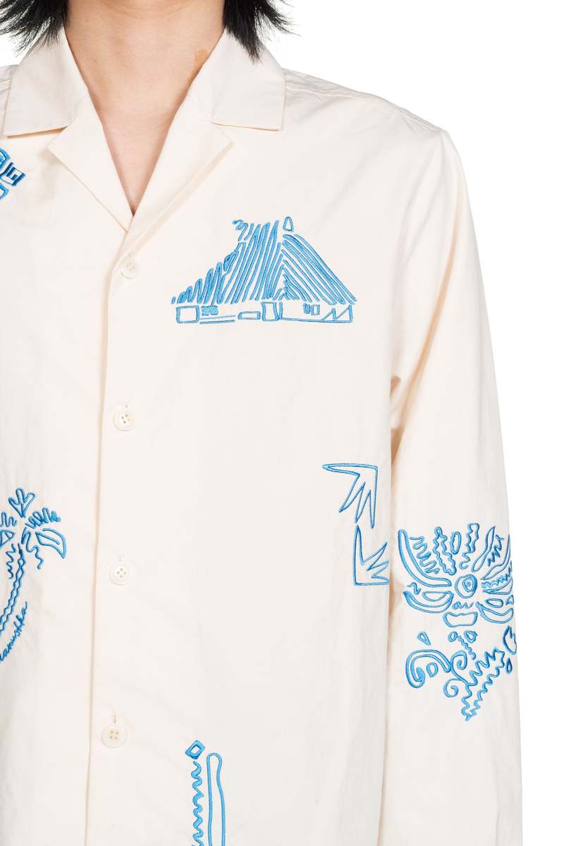 Tシャツ・カットソー nanushka White poplin Kabel shirt (NM23RSSH01100 WHITE) Nanushka NANUSHKA SHIRTS | baltini | REVERSIBLE