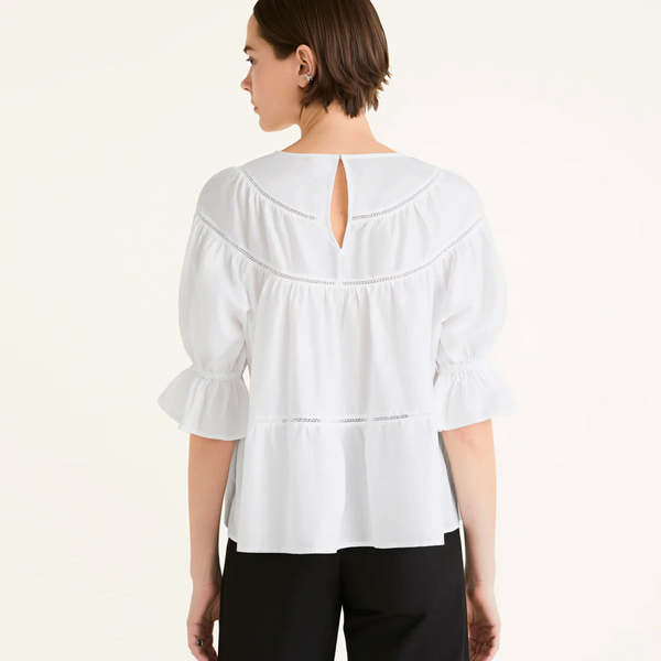 saya様　Merlette Sol blouse xs white Merlette Sol Blouse - White | Garmentory