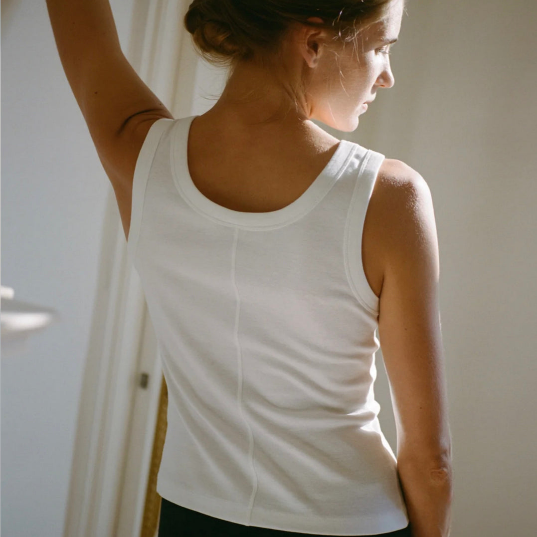 FLORE FLORE HILLIE TANK - WHITE | Garmentory