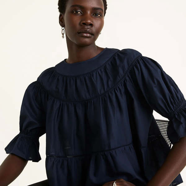 Merlette Sol Blouse - Navy | Garmentory