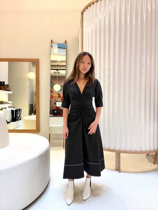 women's low rise black dress pants Navida Low Rise Trouser in Tailoring Black