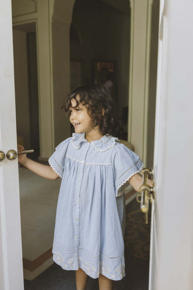 Louise Misha Marla Dress - Blue Stripe