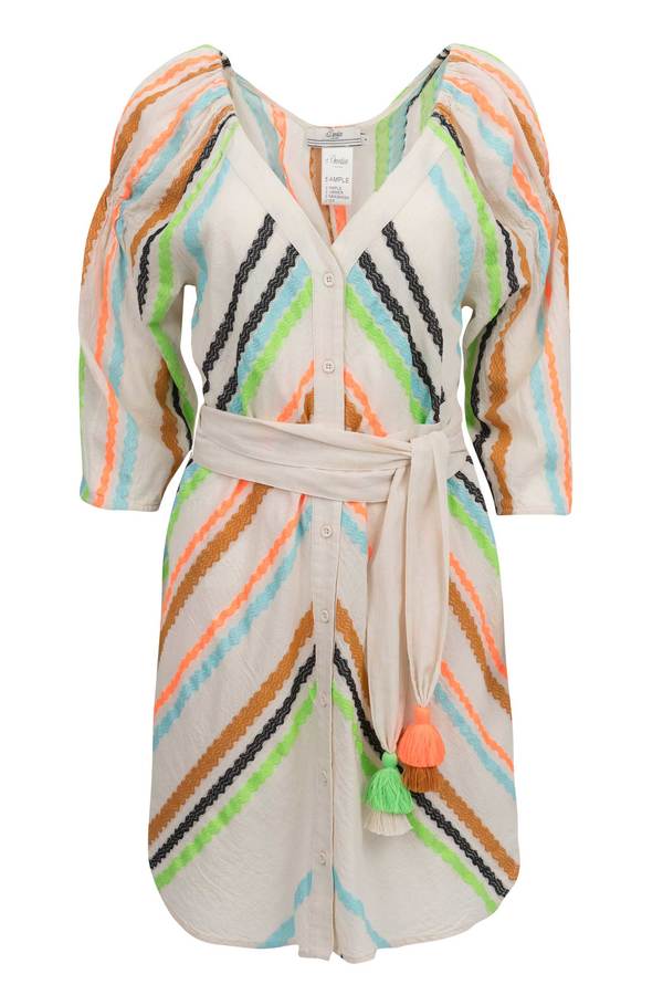 devotion neon dress Devotion Twins Dress Neon Orange Pink Short