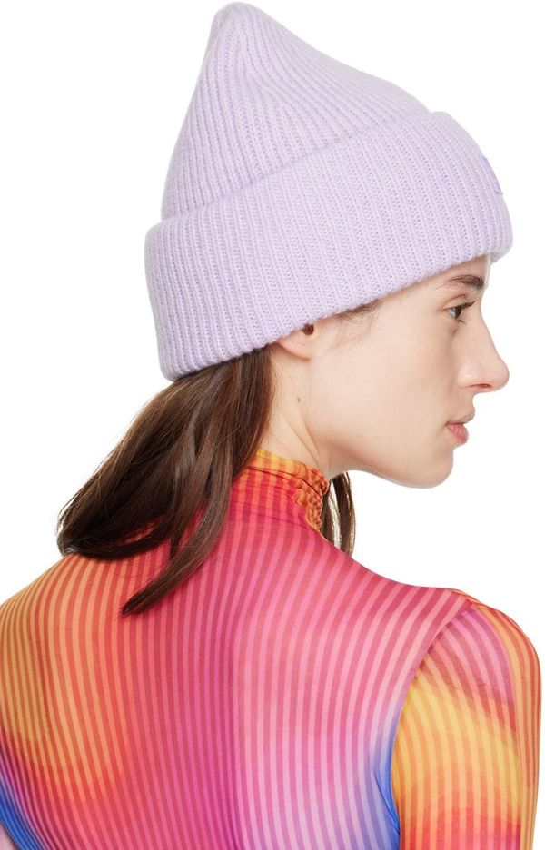 Acne Studios ラベンダー ビーニー Acne Studios Patch Beanie - Purple | Garmentory