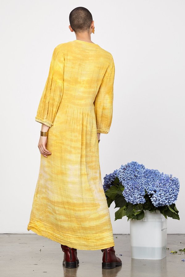 Raquel Allegra DANDELION GAUZE PEASANT DRESS Raquel Allegra DANDELION GAUZE PEASANT DRESS