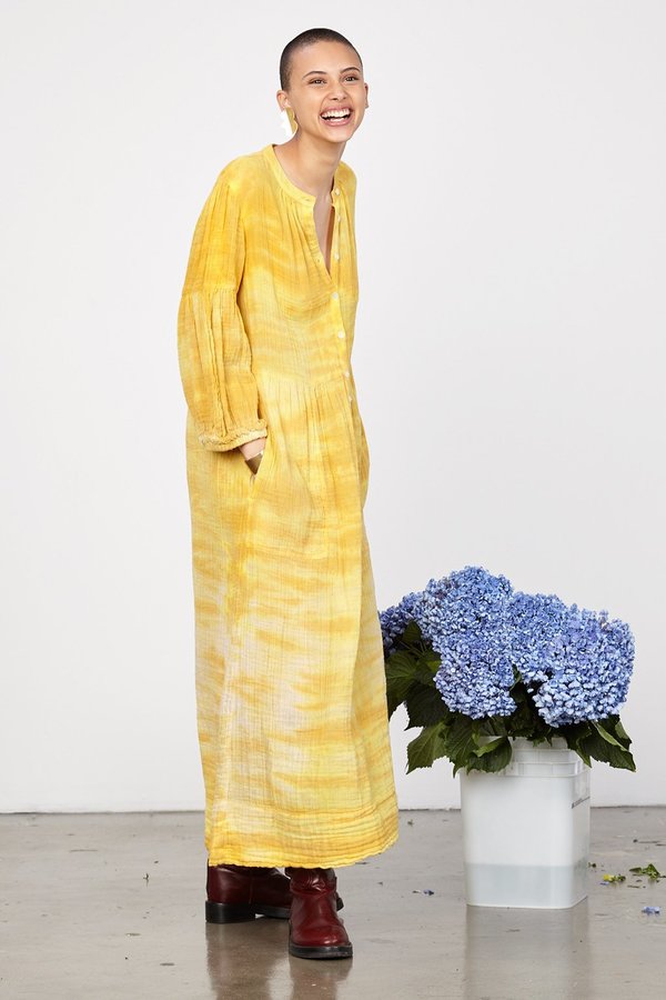 Raquel Allegra DANDELION GAUZE PEASANT DRESS Raquel Allegra DANDELION GAUZE PEASANT DRESS