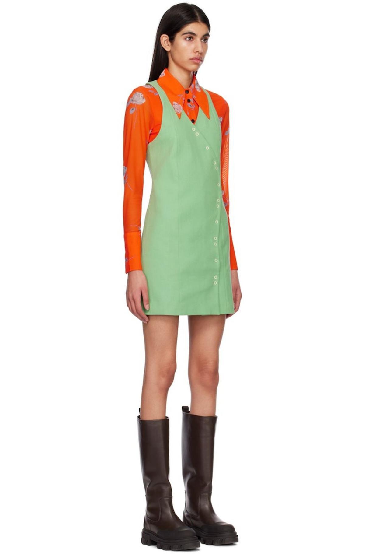 ワンピースその他 Ganni Suiting Mini One Piece Green F7594484 F7594484SS23 Ganni Suiting Mini One Piece Green F7594484 F7594484SS23
