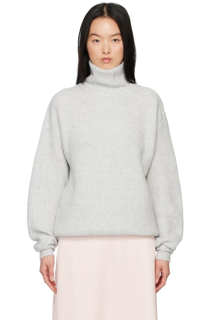 GANNI Highneck Zipper Sweater - High Rise | Garmentory