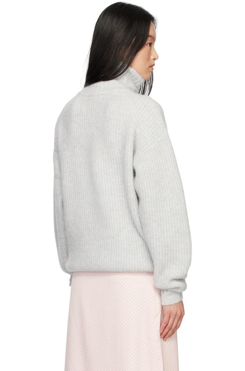 GANNI Highneck Zipper Sweater - High Rise | Garmentory