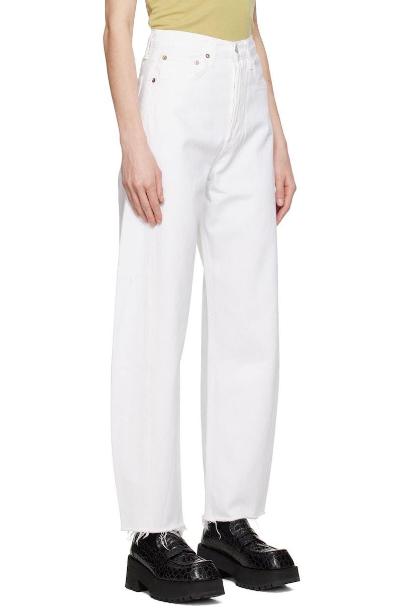 AGOLDE Luna Pieced Jeans - White | Garmentory