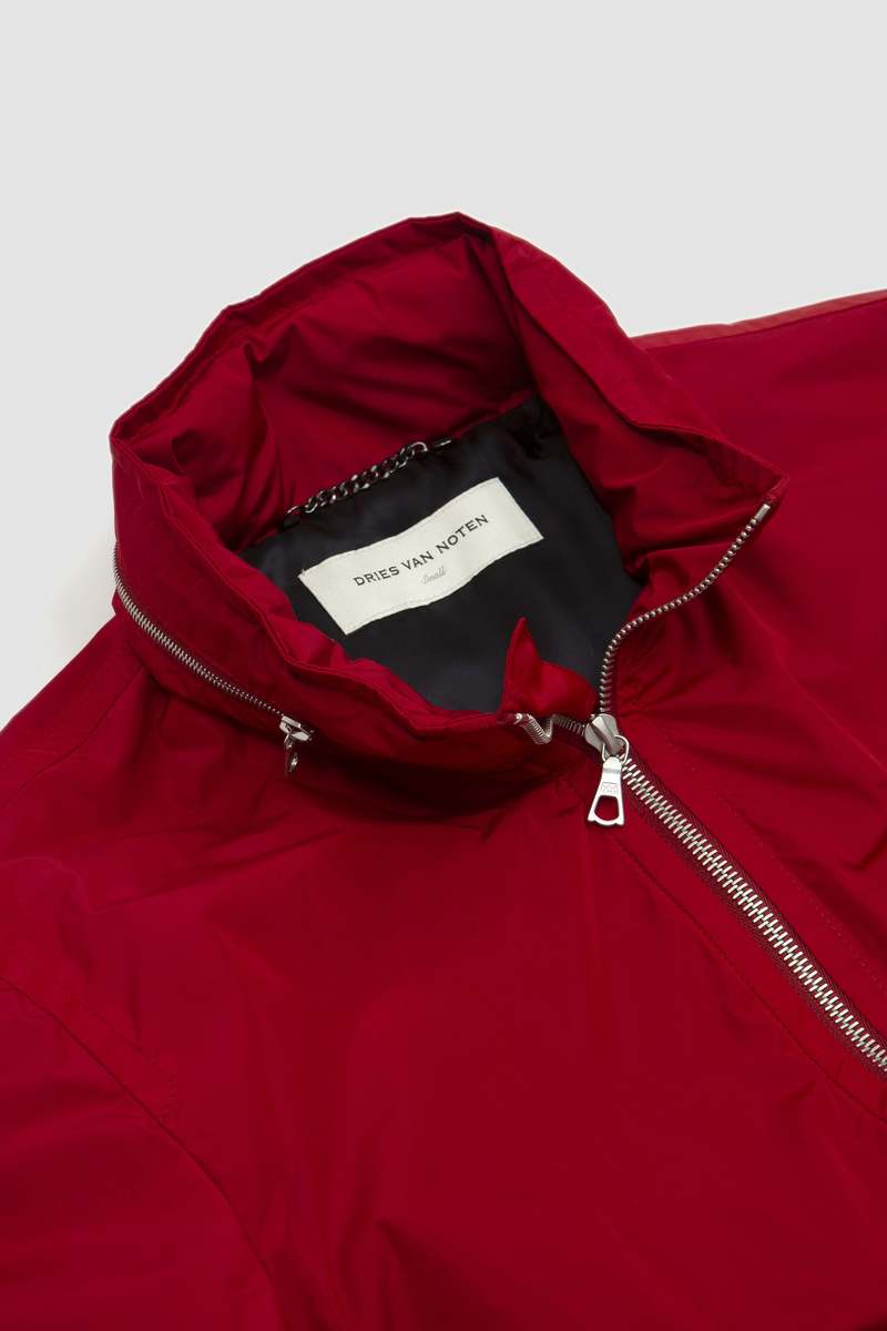 DRIES VAN NOTEN フード付きシャツジャケット S レッド Dries Van Noten Varn Jacket - Red | Garmentory