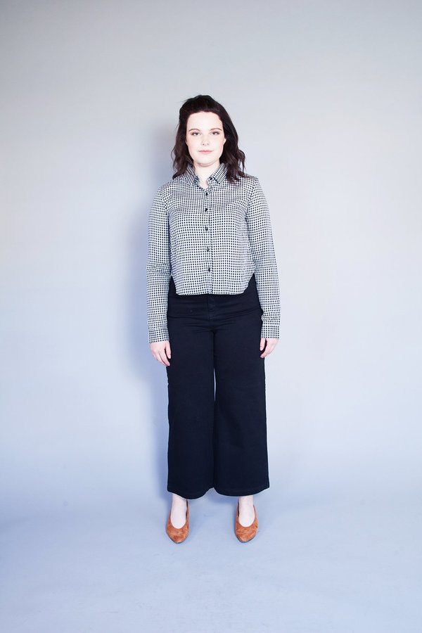 Meemoza Clothing Oxford Crop Blouse Meemoza Clothing Oxford Crop Blouse