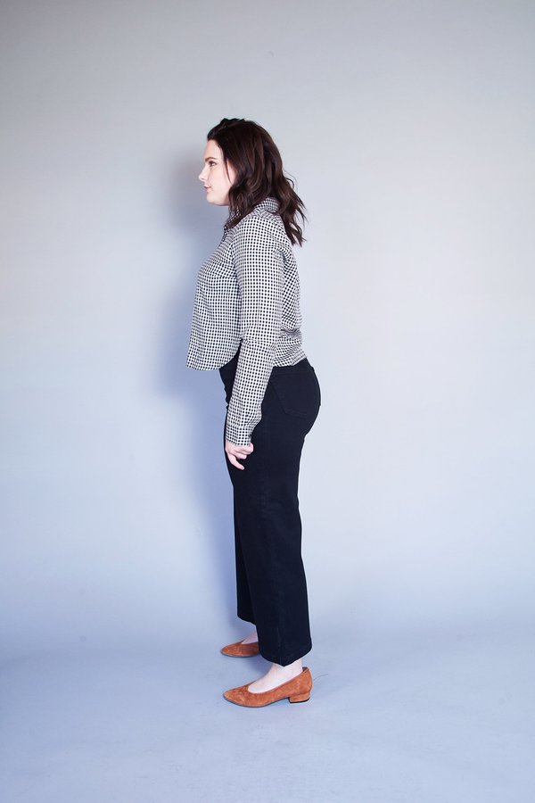Meemoza Clothing Oxford Crop Blouse Meemoza Clothing Oxford Crop Blouse
