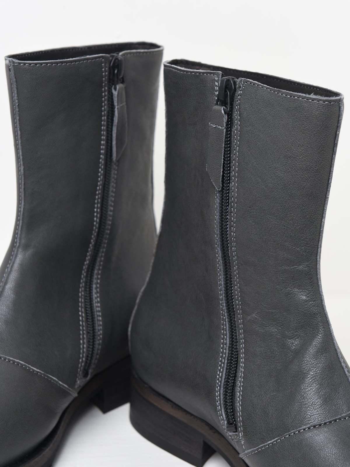 Our Legacy CAMION BOOT - Ash Grey Leather | Garmentory