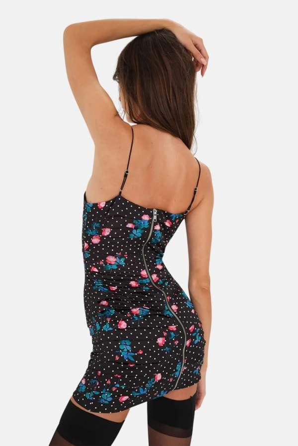 pink mini dress with slit French Connection Women's Azra Twill Slit Mini Dress, Pink, 4