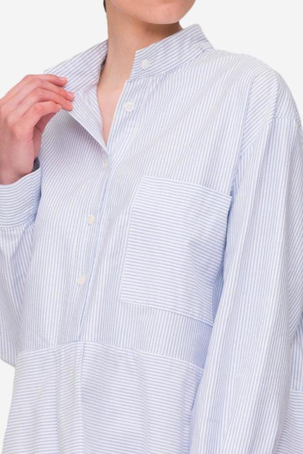 The Sleep Shirt Pocket Sleep Shirt Blue Oxford Stripe The Sleep Shirt Pocket Sleep Shirt Blue Oxford Stripe