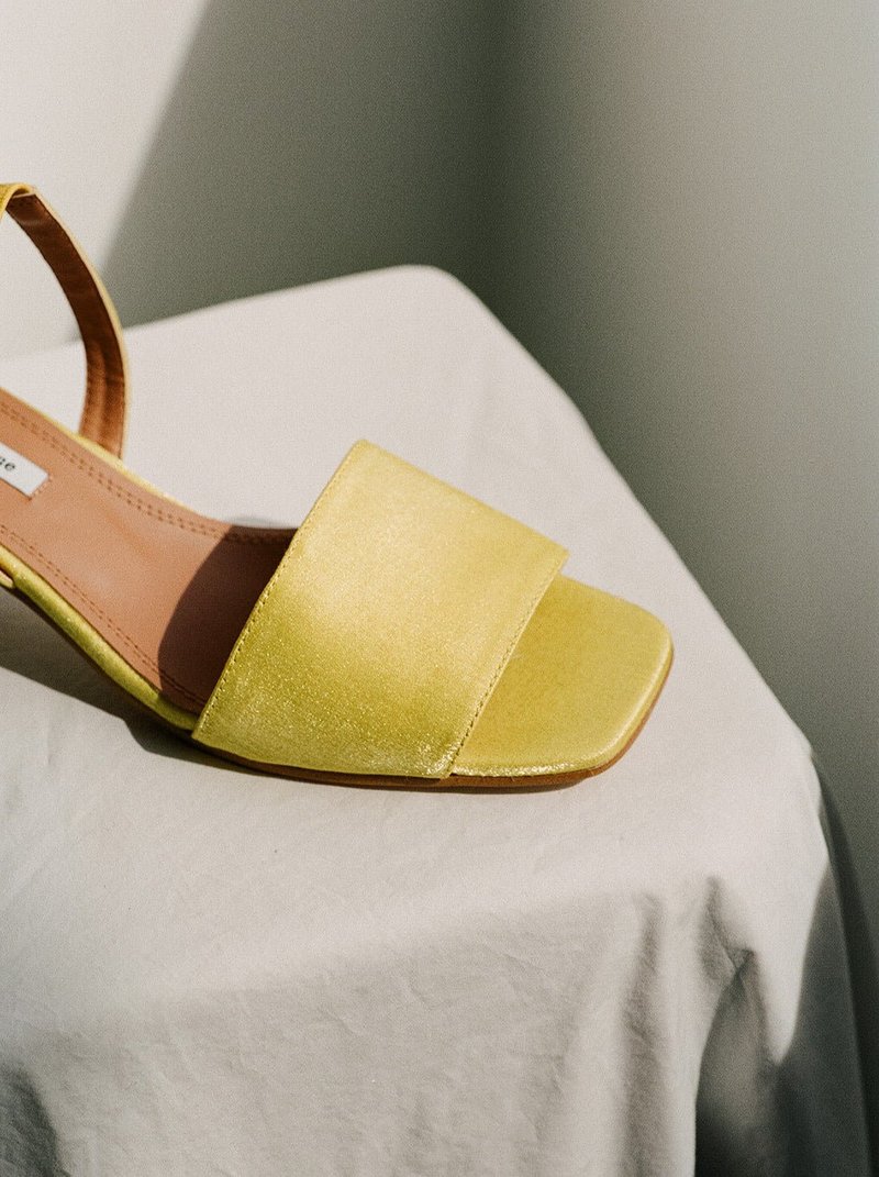 About Arianne Joan Sandal - Sunflower Satin