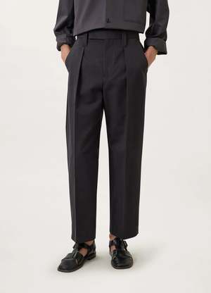 Lemaire One Pleat Pants - Squid Ink | Garmentory