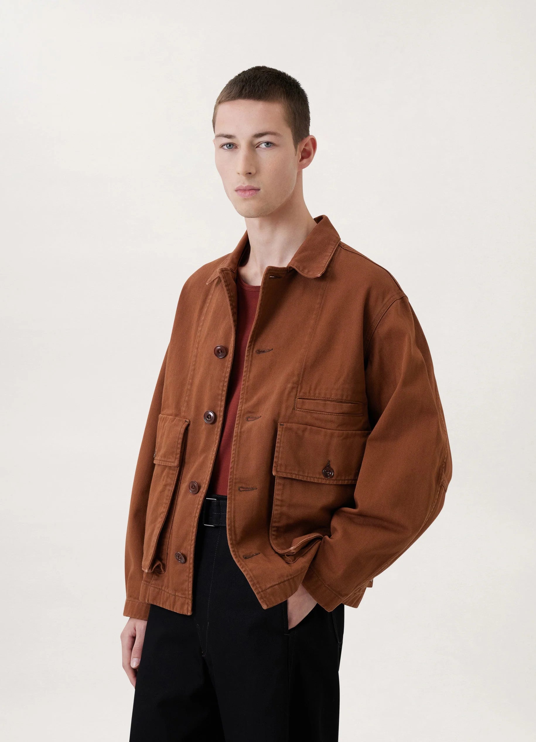 Lemaire Boxy Jacket - Brick Brown | Garmentory