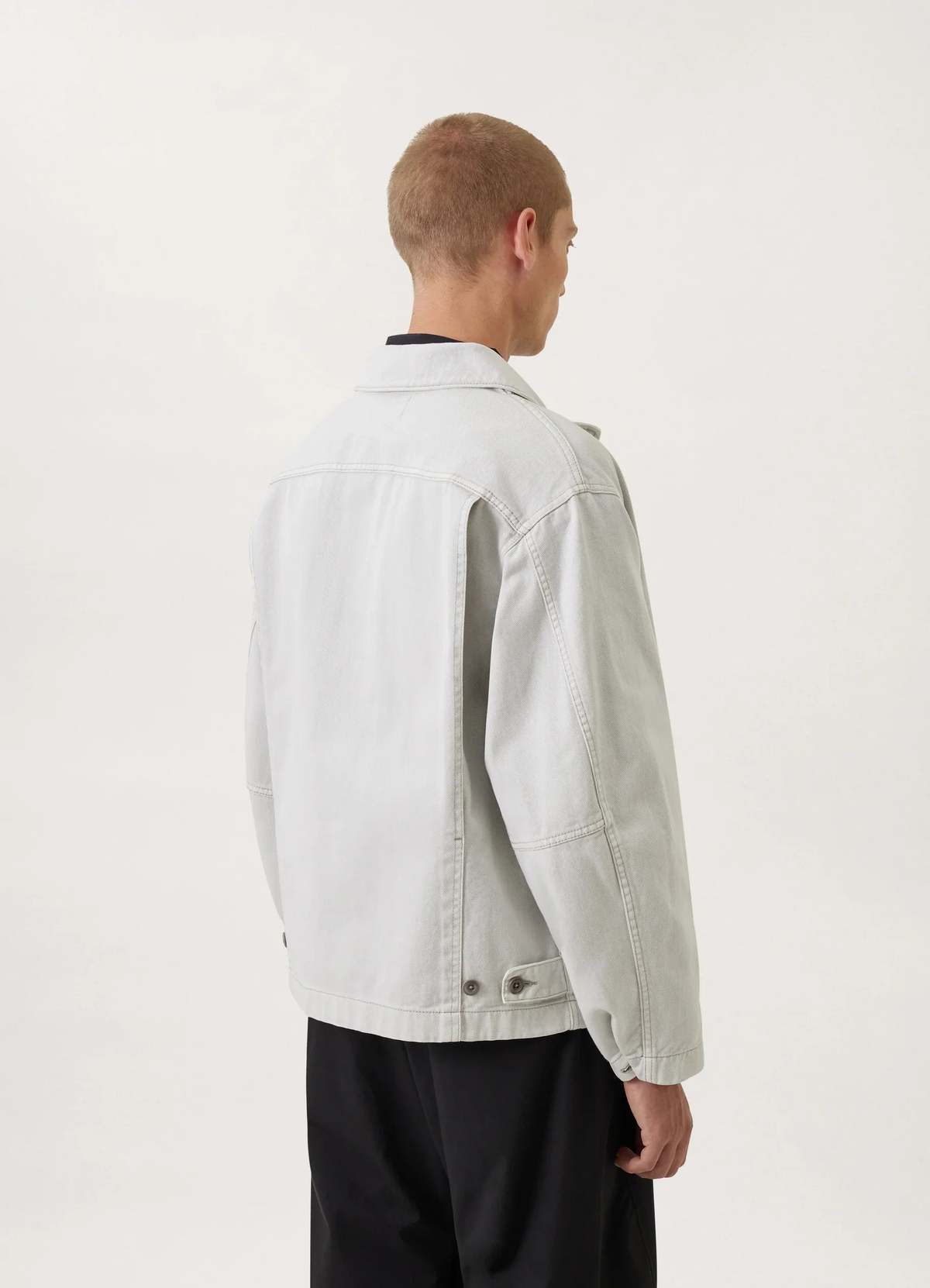 Lemaire Boxy Denim Jacket - Snow Grey | Garmentory