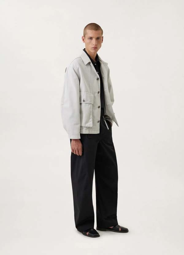 Lemaire Boxy Denim Jacket - Snow Grey | Garmentory