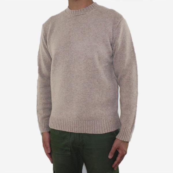Country of Origin 5 Gauge Staple Lambswool Crewneck - Mushroom Country of Origin 5 Gauge Staple Lambswool Crewneck - Mushroom