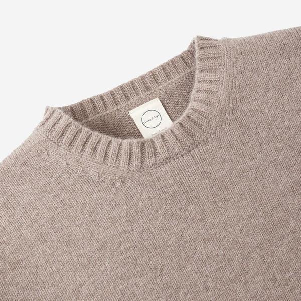 Country of Origin 5 Gauge Staple Lambswool Crewneck - Mushroom Country of Origin 5 Gauge Staple Lambswool Crewneck - Mushroom