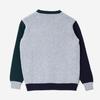 Country of Origin 5 Gauge Tri-Colour Lambswool Crewneck - Grey/Green/Navy - Thumbnail 7