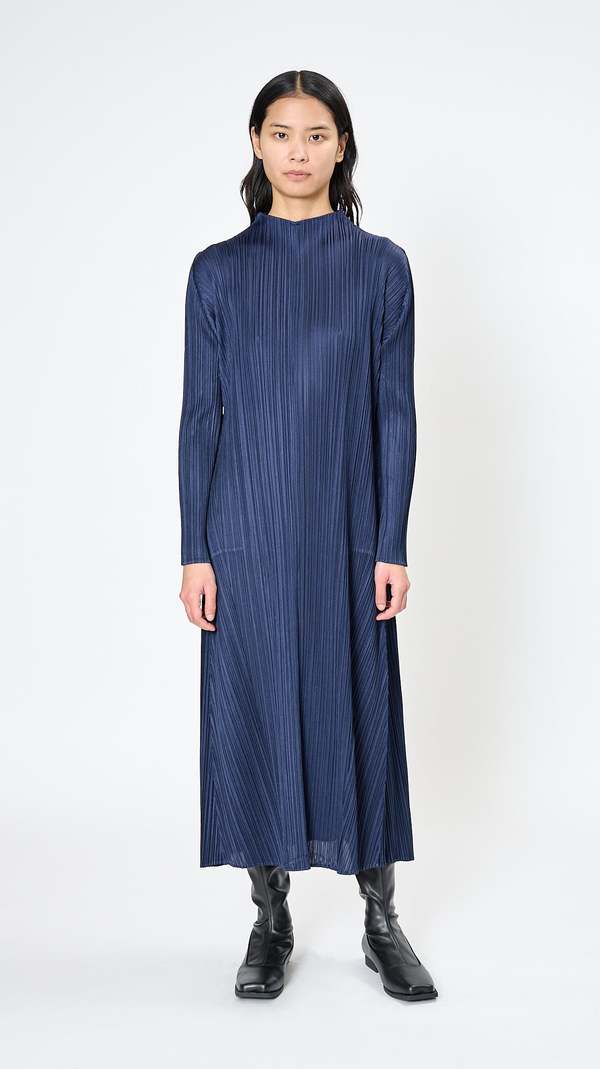 Pleats Please by Issey Miyake Monthly Colors Dress - Dark Navy