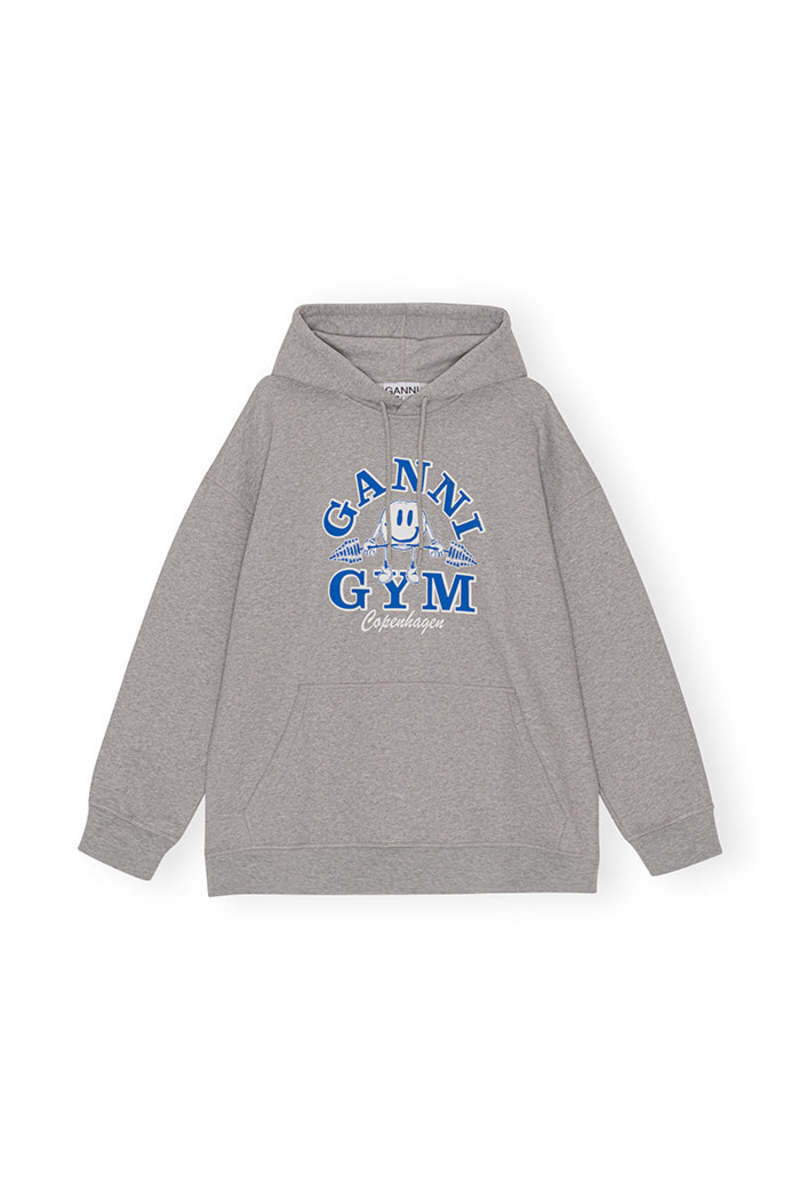 Ganni ISOLI OVERSIZED GYM HOODIE - PALOMA MELANGE | Garmentory