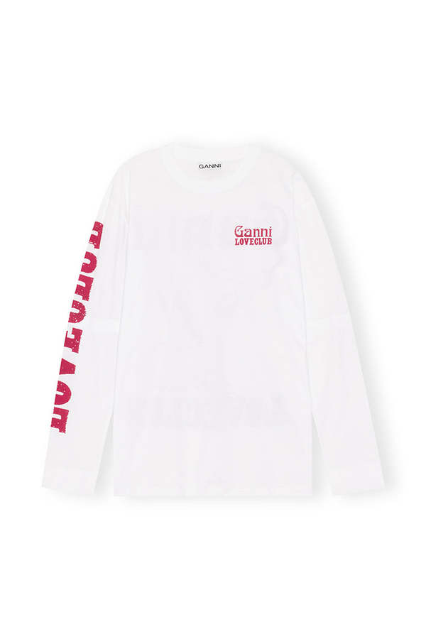 Ganni LOVECLUB Tシャツ(Sサイズ)ホワイト Ganni LOVECLUB Tシャツ(Sサイズ)ホワイト