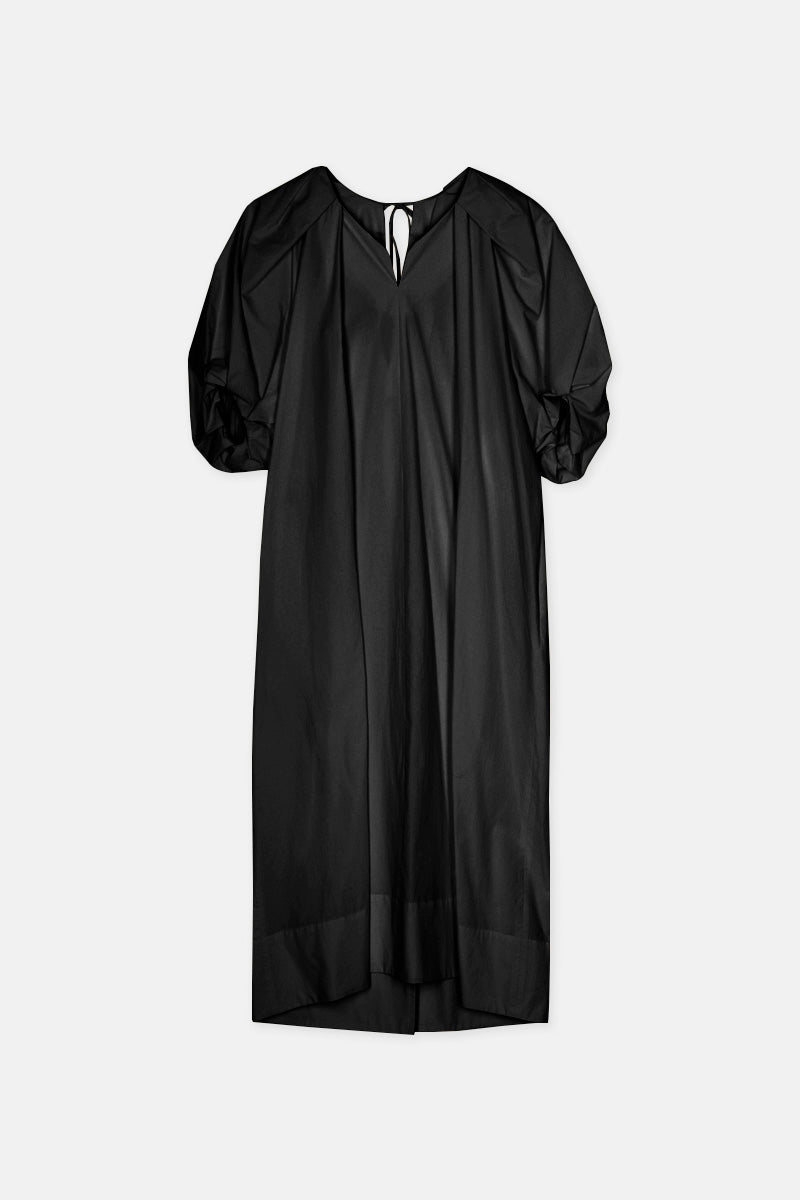 SAYAKA DAVIS NEW YORK Tucked Cocoon Dress - Black | Garmentory 