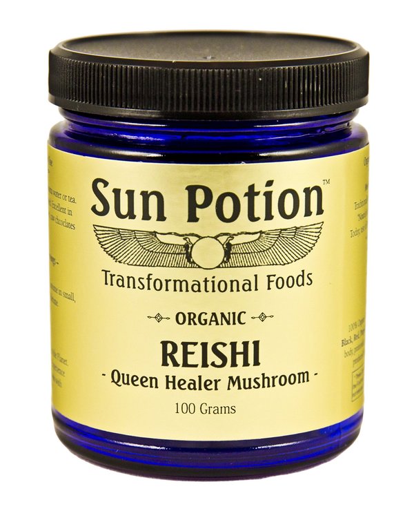 Sun Potion Reishi Mushroom Powder Organic - 100g Jar Sun Potion Reishi Mushroom Powder Organic - 100g Jar