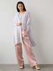 White + Warren Cashmere Travel Wrap - Silver Lilac Heather - Thumbnail 2