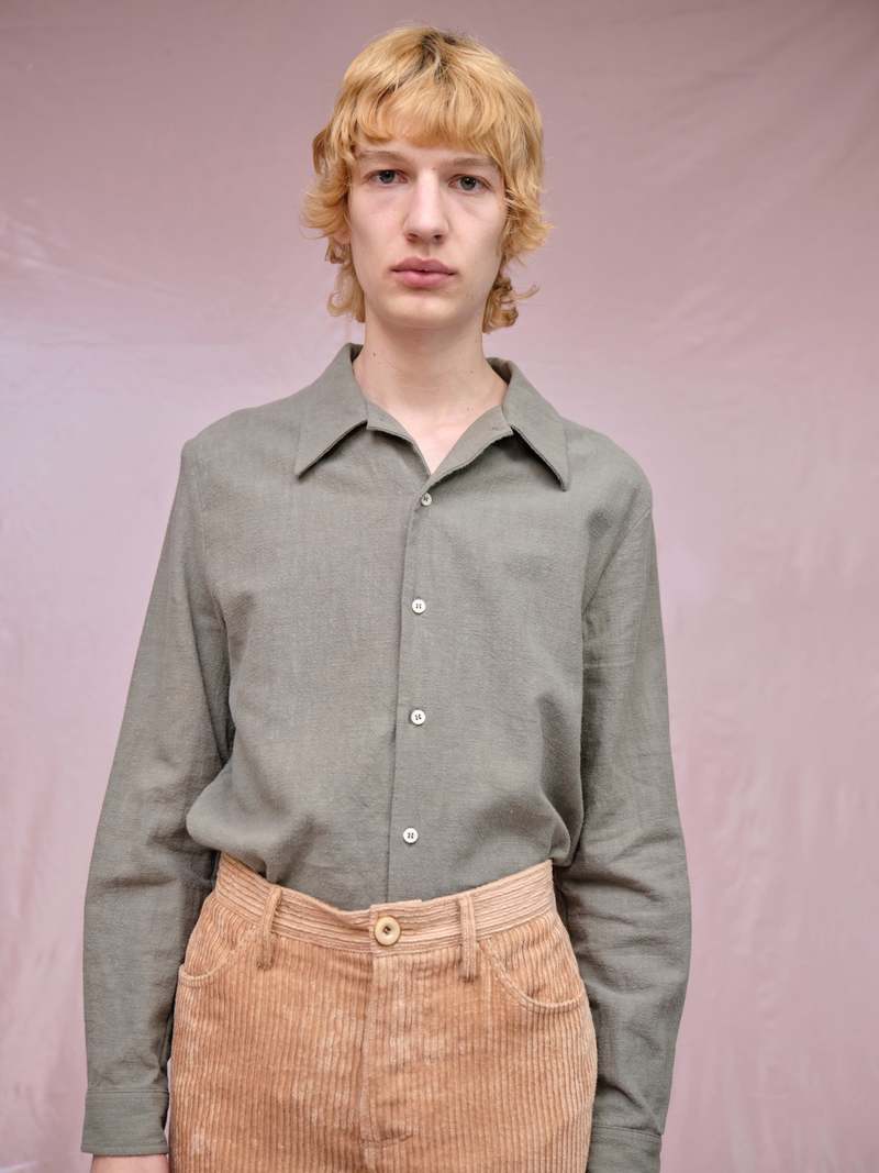 値*丸様 ss23 sefr ripley shirt Séfr Ripley Shirt - Leaf | Garmentory