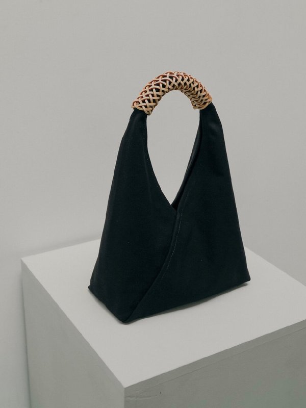 Kamaro'an Small Woven Triangle Bag - Black | Garmentory