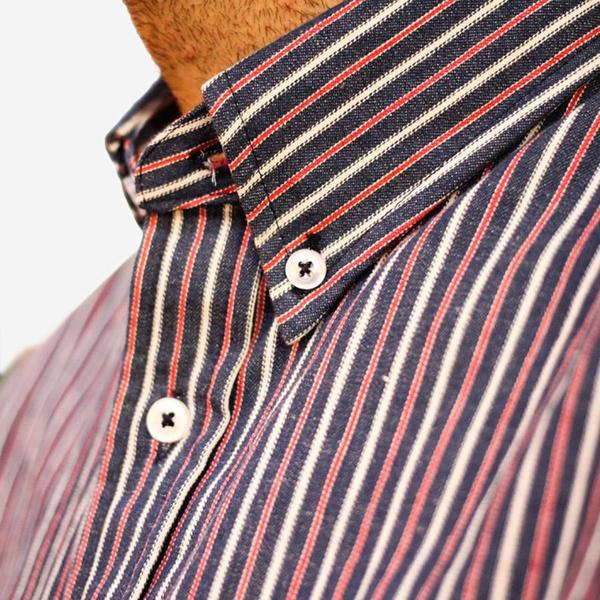Bon Vivant Gino Shirt - Hickory Stripe Bon Vivant Gino Shirt - Hickory Stripe