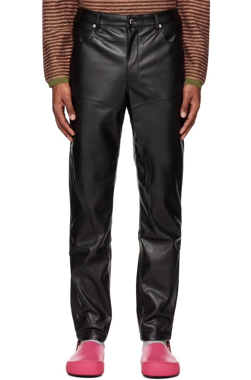 Akama 】Eckhause Latta pants Eckhaus Latta Black Trace Trousers