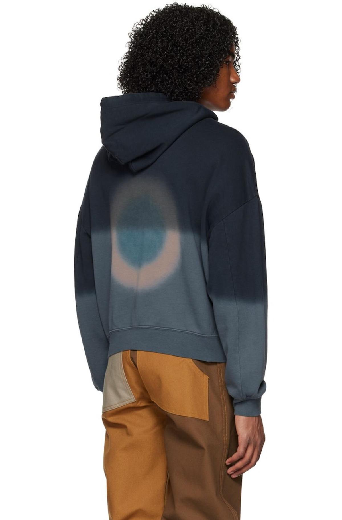 Eckhaus Latta Relaxed Fit Hoodie - Navy | Garmentory