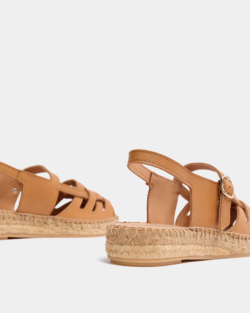 Naguisa Espadrilles - Thalis Single Light Brown | Garmentory