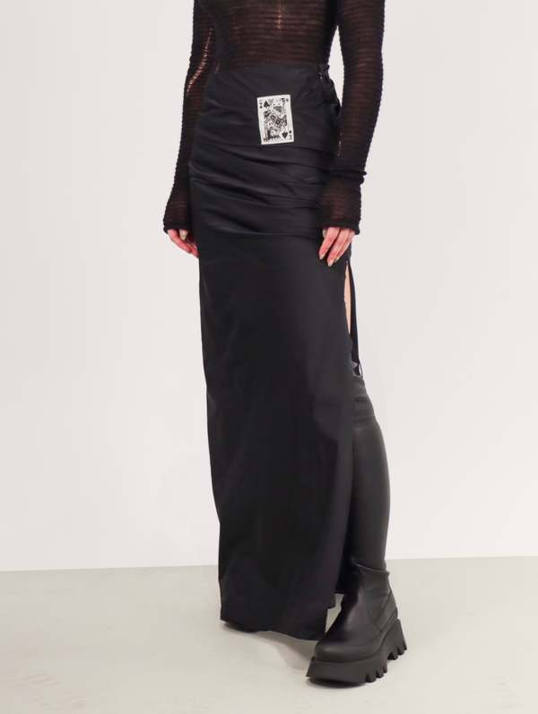 MM6 Maison Margiela Card Maxi Skirt - Black | Garmentory
