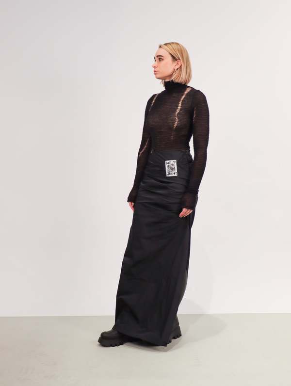 MM6 Maison Margiela Card Maxi Skirt - Black | Garmentory