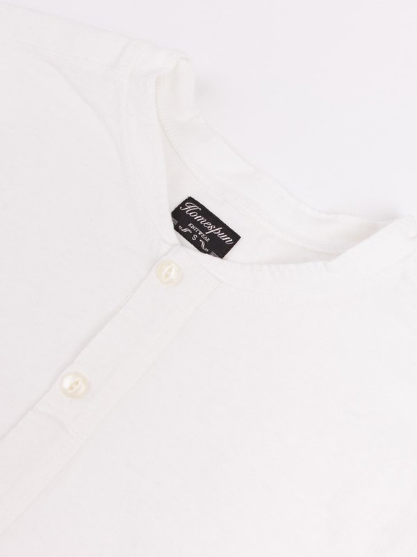 Homespun Coalminer Henley - Off White Homespun Coalminer Henley - Off White