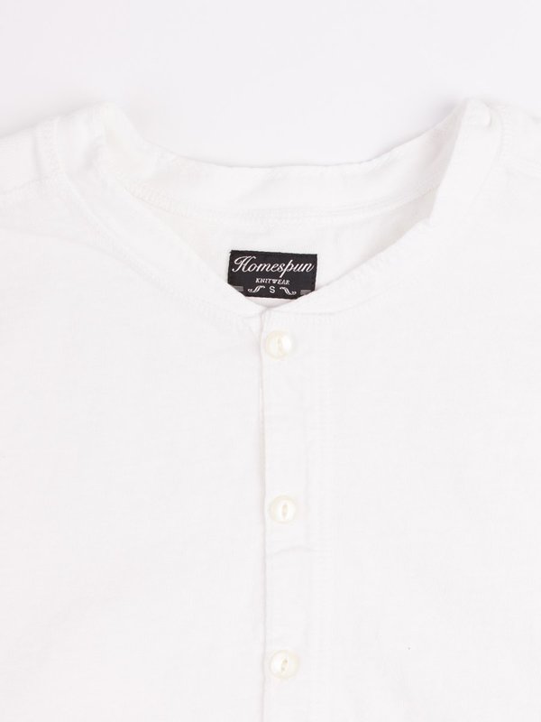 Homespun Coalminer Henley - Off White Homespun Coalminer Henley - Off White