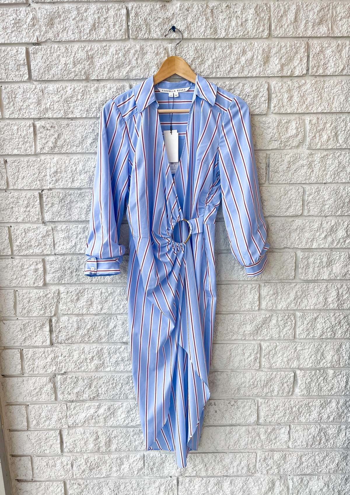 Veronica Beard Afton Dress - Aero Blue/brick Multi - Image 2 of 4