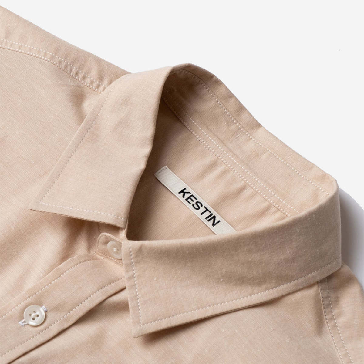 Kestin Aberlady Pineapple Fiber Shirt Sand Garmentory