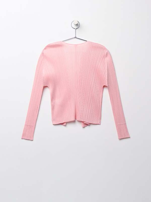 Pleats Please By Issey Miyake Monthly Colors Cardigan - Light Pink